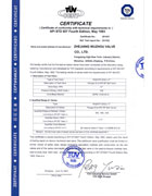 Fire safe certificate of WCB Side Entry ball valve