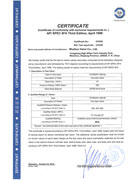 Fire safe certificate of Through Conduit Gate Valve